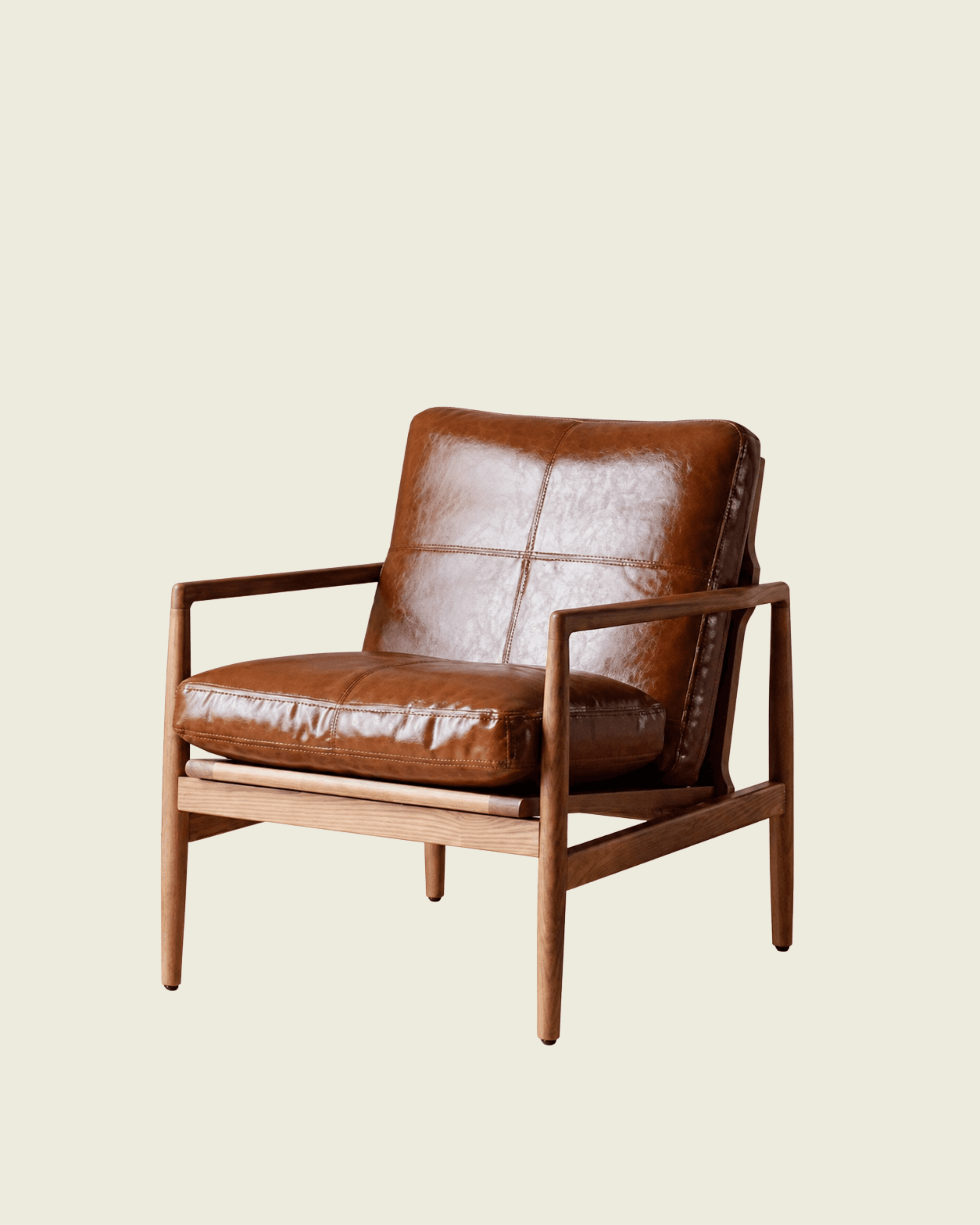 A leather lounge chair sourced, costed and quality-checked to spec.