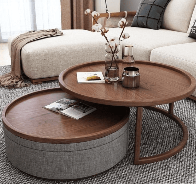 Round Storage Coffee Table