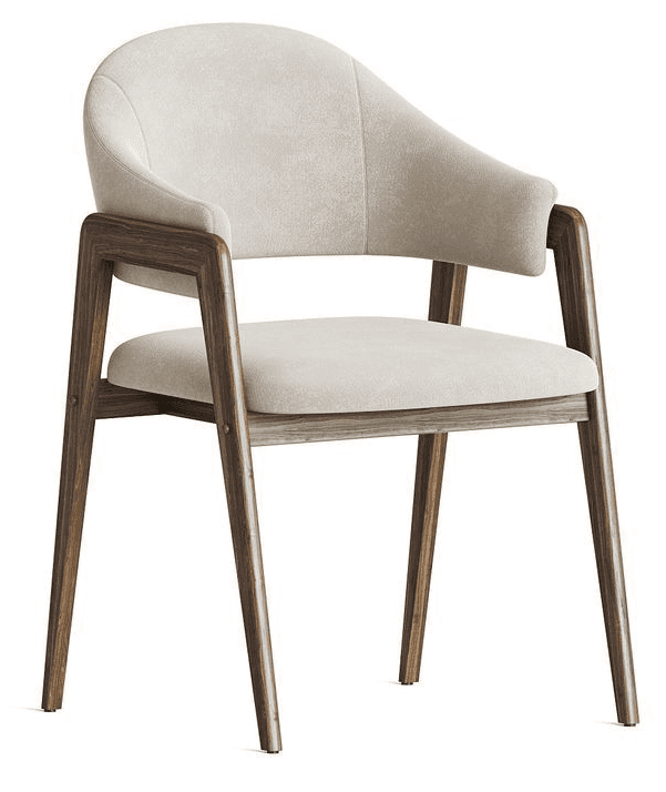 Cream Upholstered Armchair