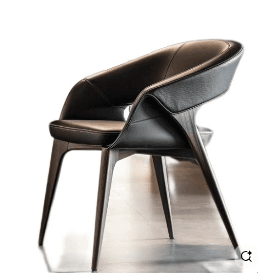 Black Leather Wrap Chair