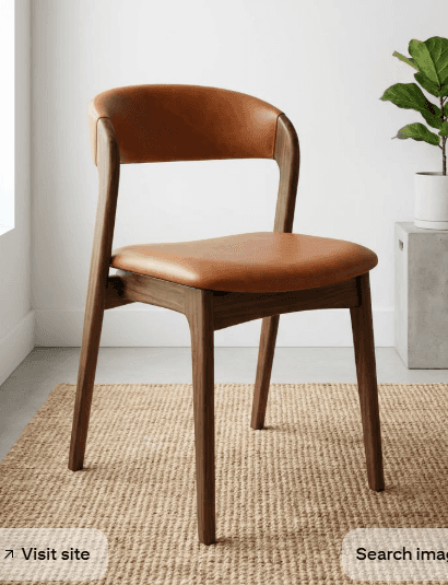 Walnut Open-Back Dining Chair