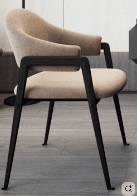 Cream And Black Armchair