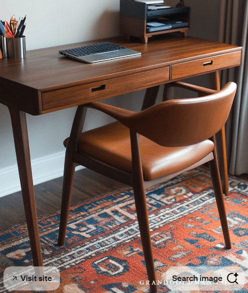 Brown Leather Desk Chair