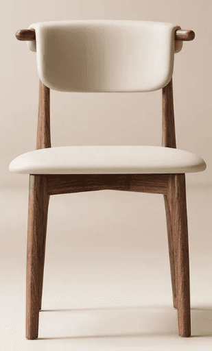 Cream Cushion-Back Dining Chair