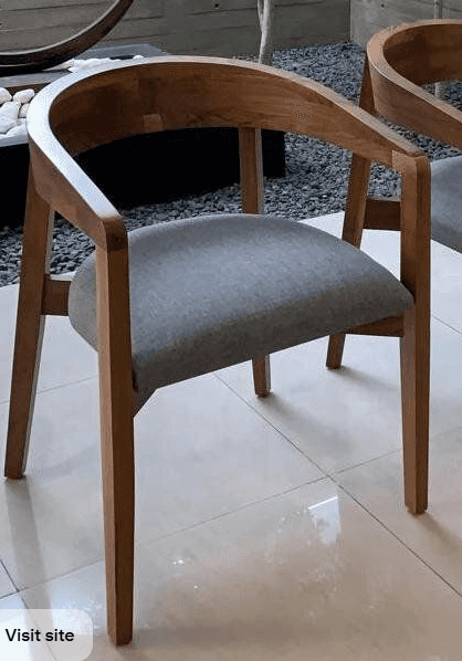 Curved Wooden Armchair