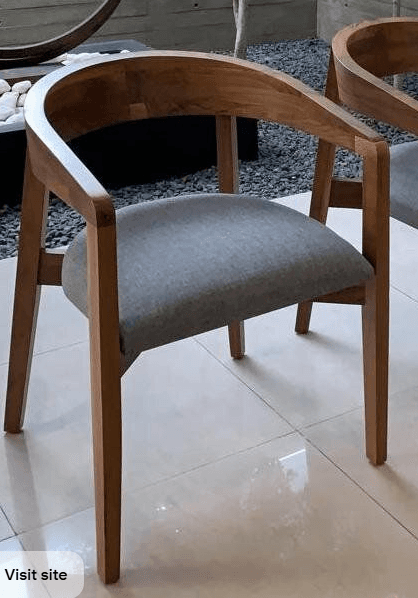 Curved Wooden Armchair
