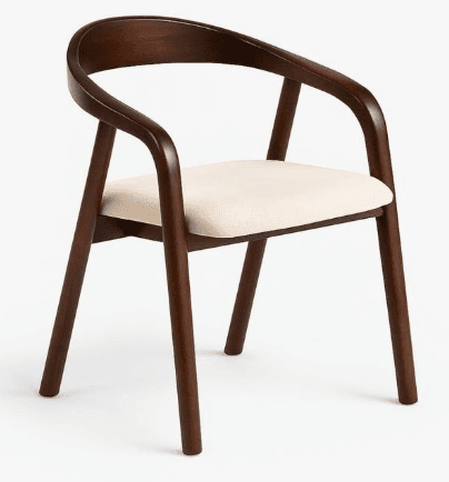 Curved Wood Wraparound Armchair