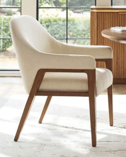 White Upholstered Dining Chair