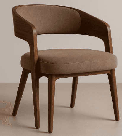 Brown Upholstered Armchair