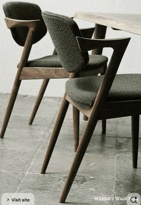 Angled Upholstered Wooden Armchair