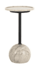 Marble-Ball Pedestal Table