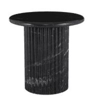 Black Fluted Drum Table