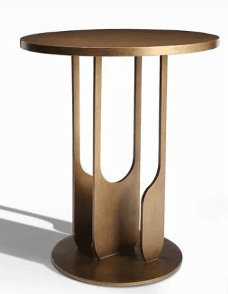 Bronze Loop Pedestal Table