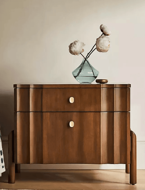 Curved-Panel Drawer Cabinet