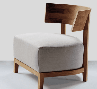 Upholstered Chair With Side Shelf