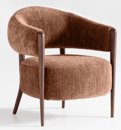 Rust Boucle Accent Chair