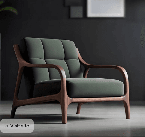 Green Tufted Lounge Chair