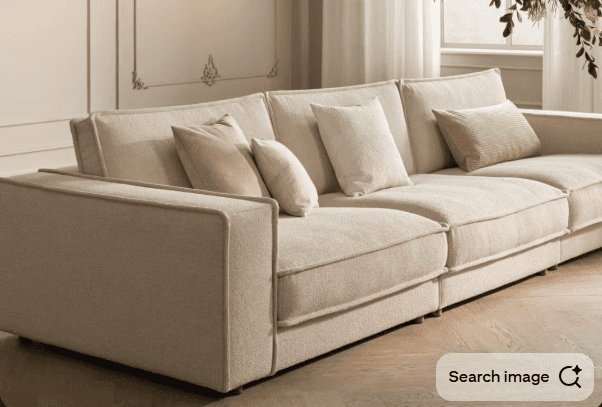 Overstuffed Contemporary Sofa