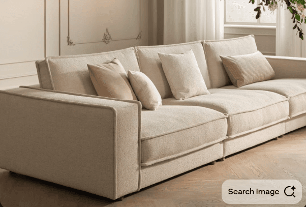 Overstuffed Contemporary Sofa